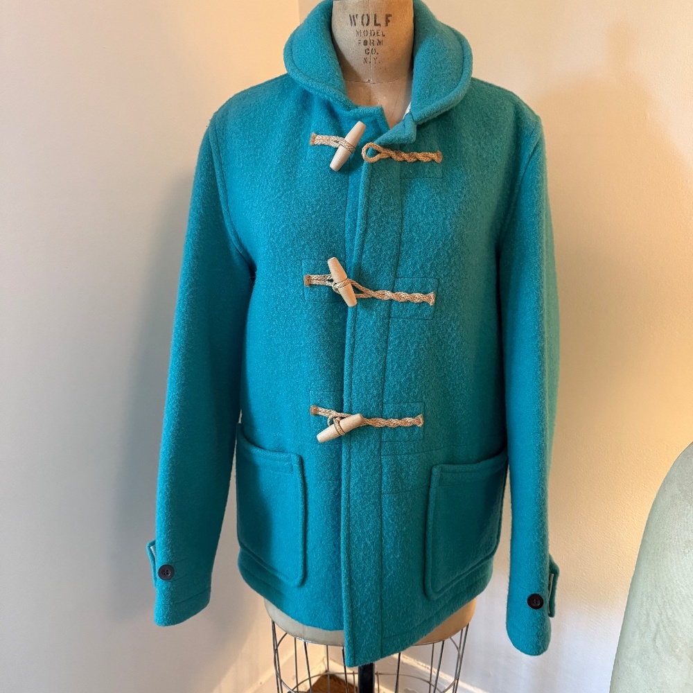 Gloverall Duffle Jacket, Turquoise Excellent Condition